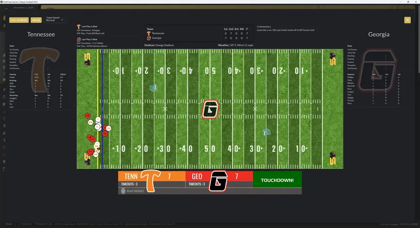 Скриншот 3 к игре Draft Day Sports: College Football 2025