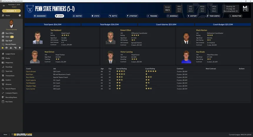 Скриншот 8 к игре Draft Day Sports: College Football 2025