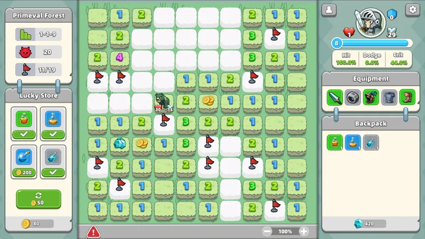 Скриншот 1 к игре Minesweeper & Dungeon RPG - 扫雷与地下城