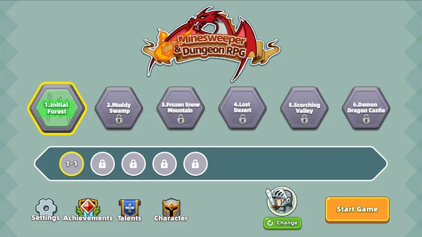 Скриншот 4 к игре Minesweeper & Dungeon RPG - 扫雷与地下城