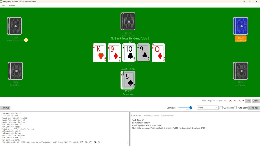 Скриншот 1 к игре Straight Up Poker SE