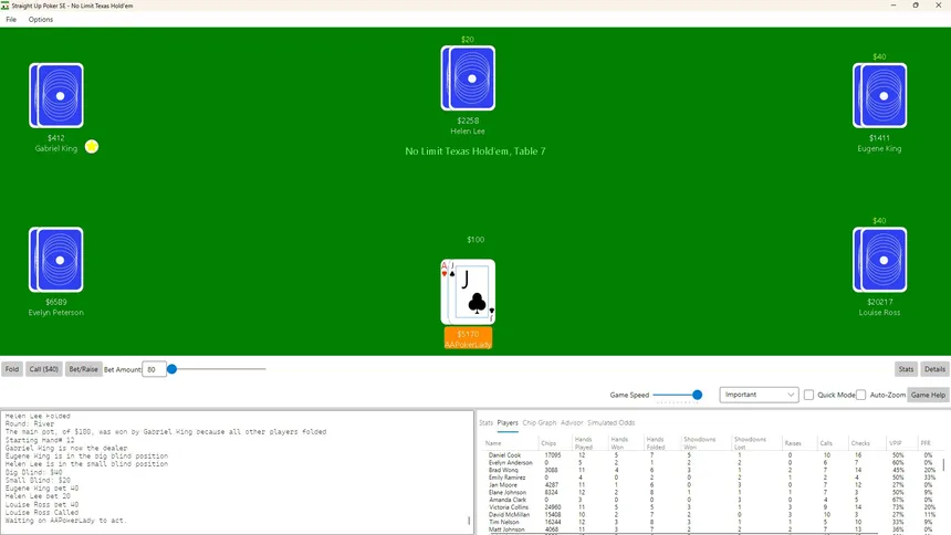 Скриншот 2 к игре Straight Up Poker SE