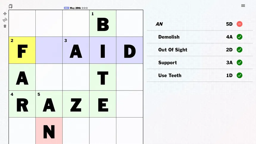 Скриншот 4 к игре CrossAbout: Crosswords in Reverse (300★)