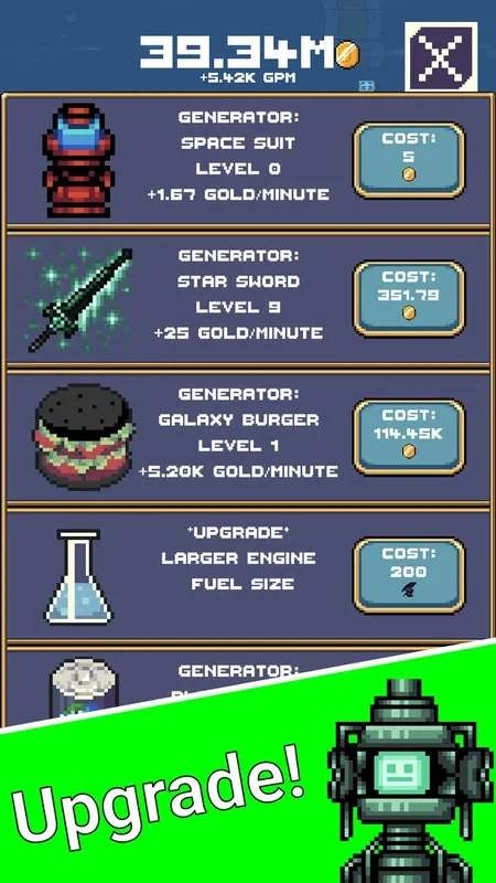 Скриншот 1 к игре Idle Space Force: Retro Clicker