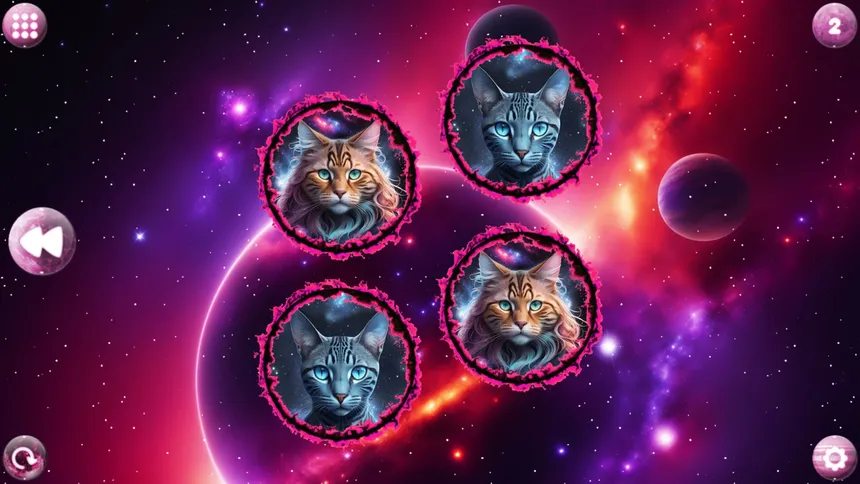 Скриншот 1 к игре Space Memory: Cats
