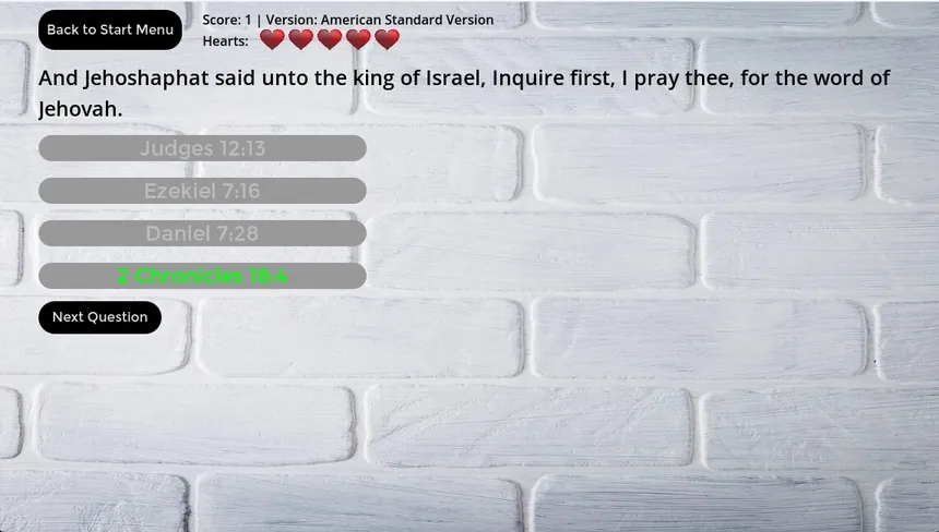 Скриншот 4 к игре Bible Verse Challenge