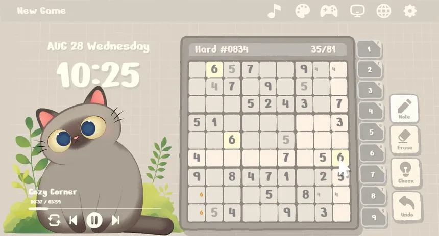 Скриншот 2 к игре Cozy Sudoku