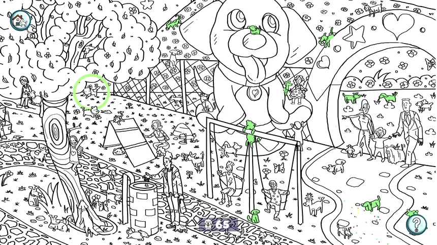 Скриншот 2 к игре 101 Cute Dogs: Find & Paint