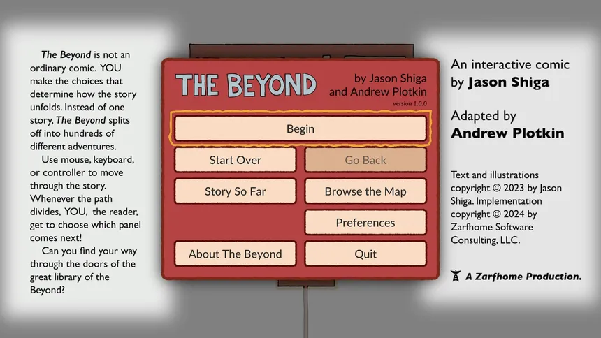 Скриншот 6 к игре The Beyond: An Interactive Comic Book