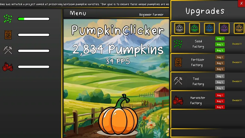 Скриншот 4 к игре Pumpkin Clicker