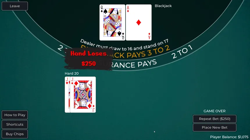 Скриншот 8 к игре Player vs. Dealer Blackjack