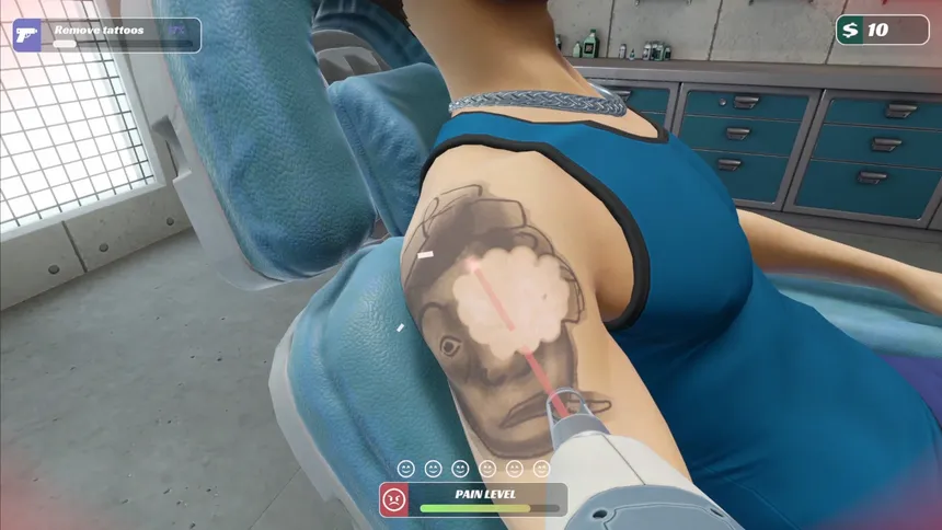 Скриншот 1 к игре Tattoo Removal Simulator