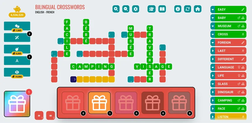 Скриншот 1 к игре Bilingual Crosswords