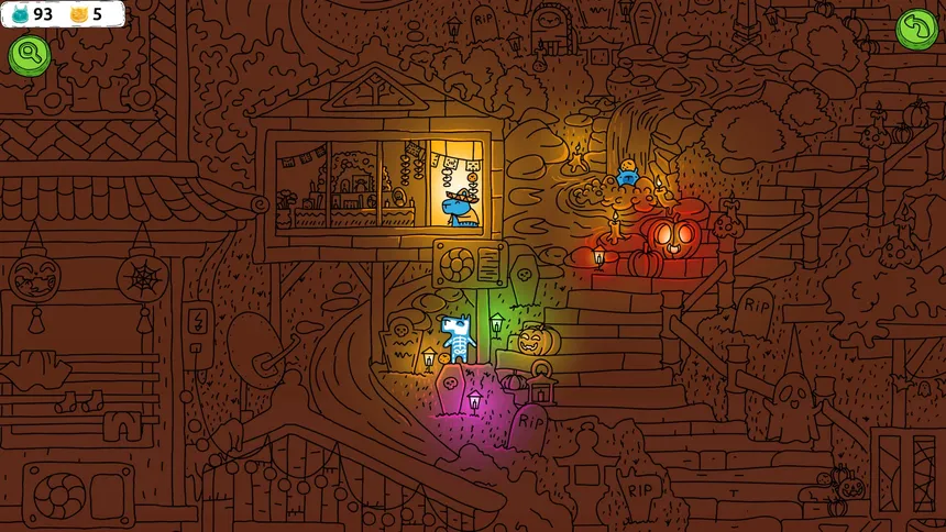 Скриншот 4 к игре Hidden Capybaras with Orange and Pumpkins: Spooky Halloween Edition