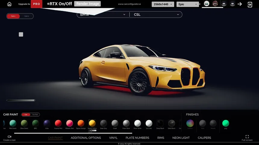 Скриншот 1 к игре Realistic 3D Car Configurator