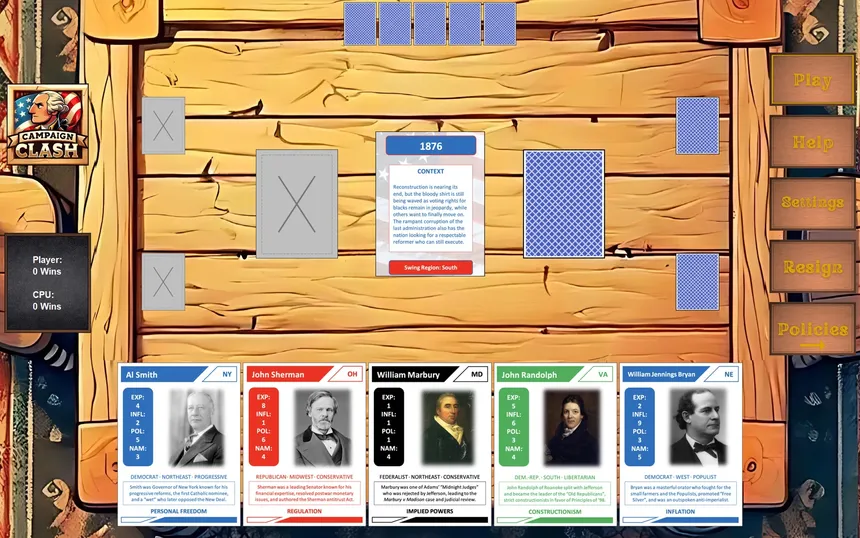 Скриншот 2 к игре Campaign Clash: The U.S. History Card Game
