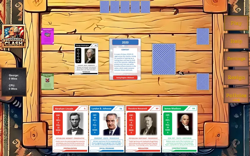 Скриншот 4 к игре Campaign Clash: The U.S. History Card Game