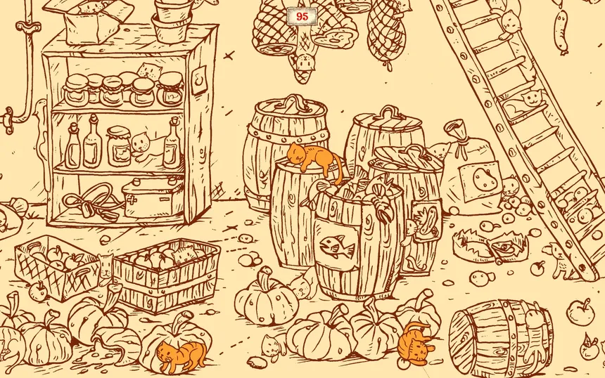 Скриншот 1 к игре 100 Find Kitties: Kitty house II