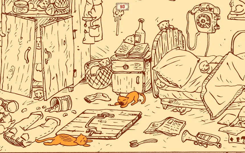 Скриншот 4 к игре 100 Find Kitties: Kitty house II