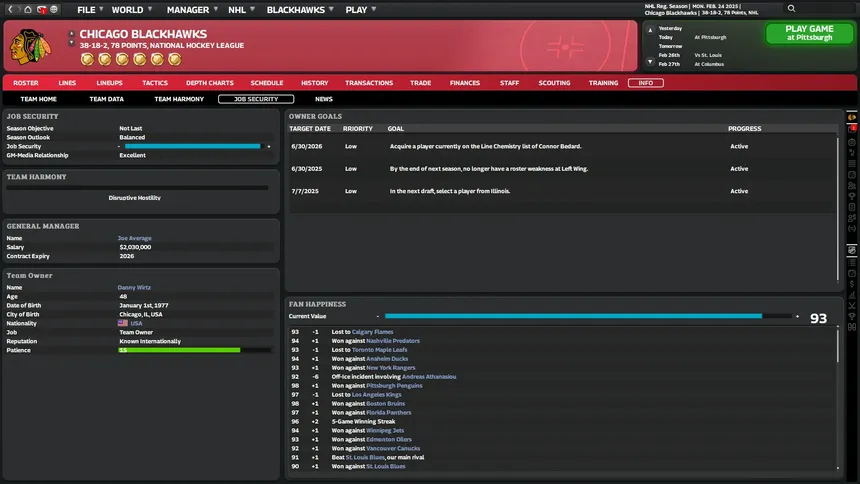 Скриншот 4 к игре Franchise Hockey Manager 11