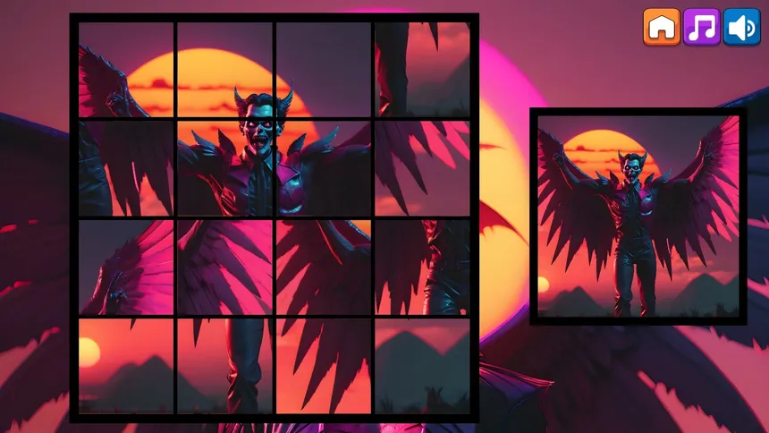 Скриншот 1 к игре OG Puzzlers: Synthwave Vampires