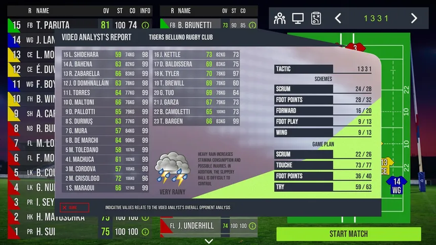 Скриншот 4 к игре Rugby Tycoon Rugby Rovigo Delta