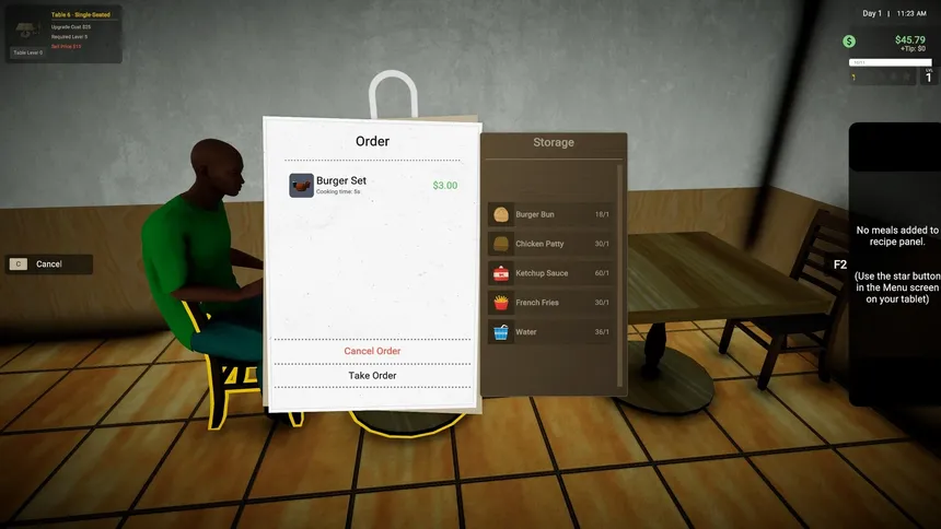 Скриншот 1 к игре Restaurant Owner: A Restaurant Simulator