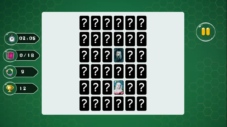 Скриншот 1 к игре Fantasy Memory: A Relaxing Match Game