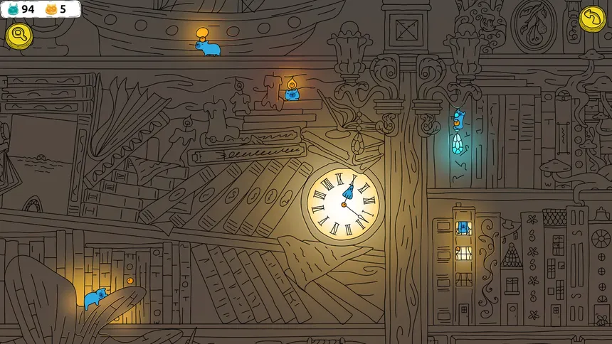 Скриншот 3 к игре Hidden Capybaras with Orange in the Whimsical Library