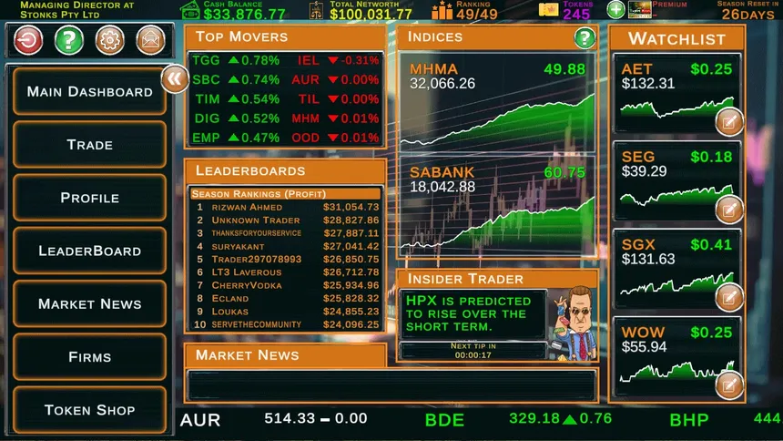 Скриншот 1 к игре Stock Market Tycoon: Challenge