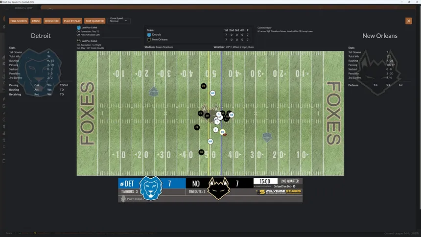 Скриншот 1 к игре Draft Day Sports: Pro Football 2025