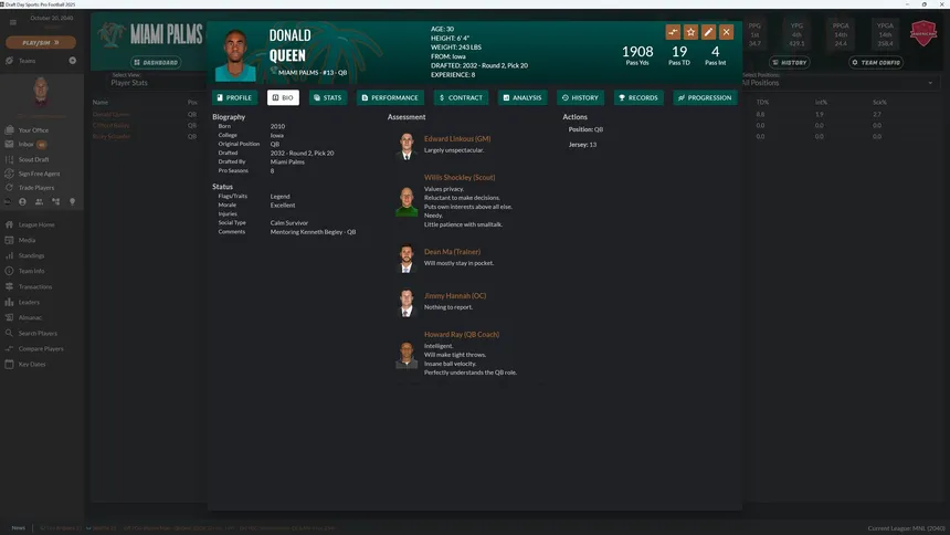 Скриншот 7 к игре Draft Day Sports: Pro Football 2025