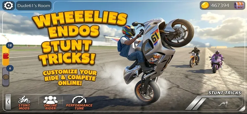 Скриншот 1 к игре Wheelie King 8 - Motorbike simulator 3D