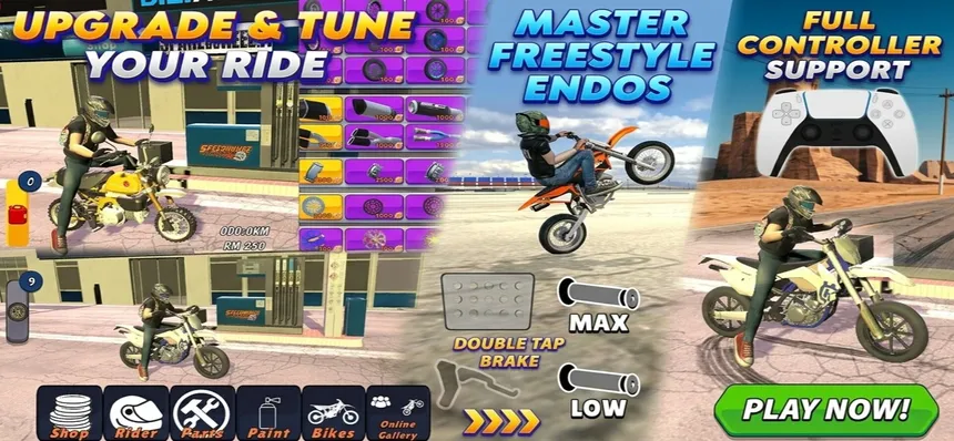 Скриншот 3 к игре Wheelie King 8 - Motorbike simulator 3D