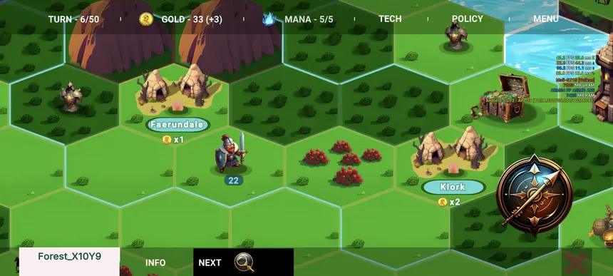 Скриншот 1 к игре Magic And Dragons : 4X Battle