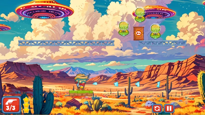 Скриншот 1 к игре Outlaws vs Aliens