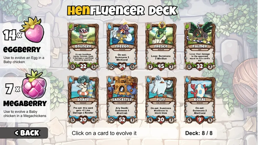 Скриншот 2 к игре MegaChickens - Deckbuilder Roguelike