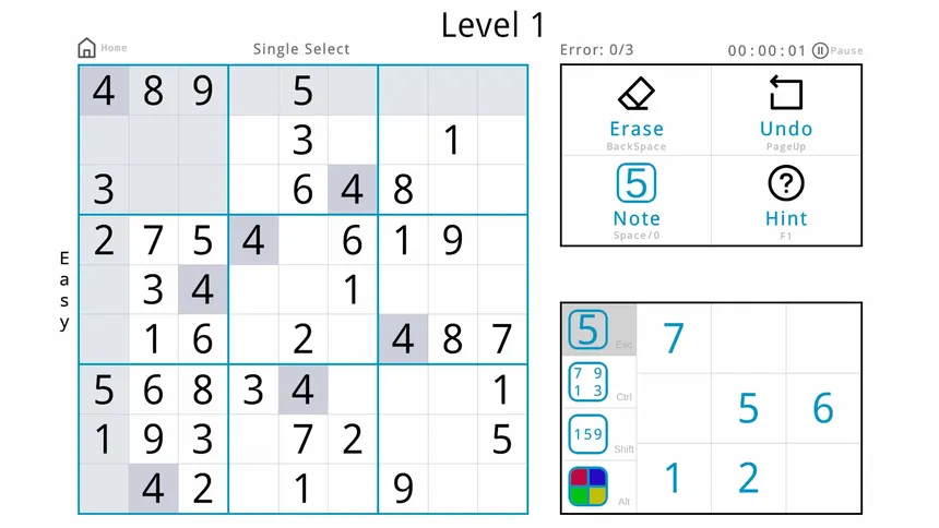Скриншот 4 к игре Minimalist Sudoku