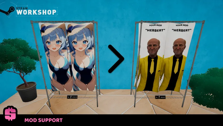 Скриншот 3 к игре Shop Simulator: Waifu Pillows