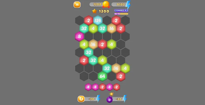 Скриншот 3 к игре HexaMerge 2048