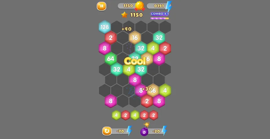 Скриншот 4 к игре HexaMerge 2048