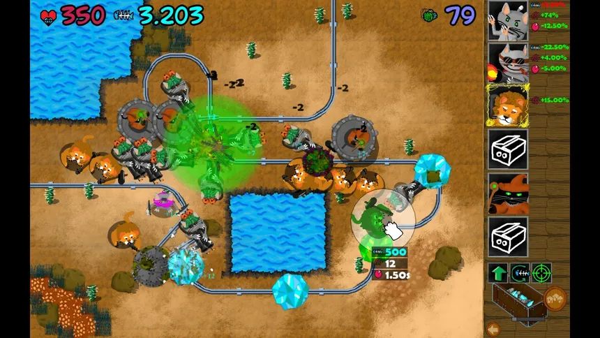 Скриншот 1 к игре Meow TD: Endless Yarn
