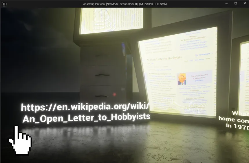 Скриншот 8 к игре individualism in the dead-internet age: an anti-big tech asset flip shovelware r̶a̶n̶t̶  manifesto