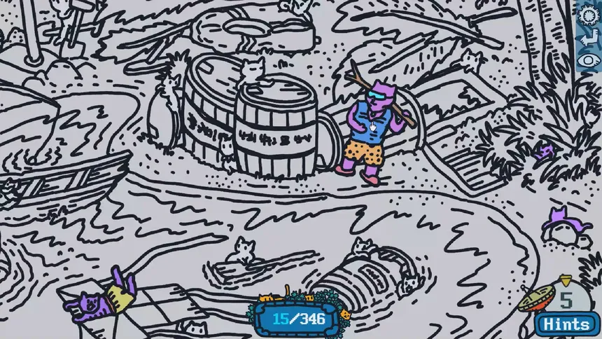 Скриншот 6 к игре Finding Cats In White Sand Village