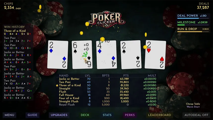 Скриншот 1 к игре Poker Clicker