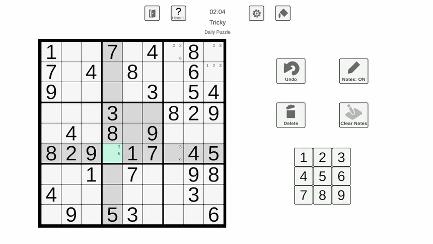Скриншот 3 к игре Simple Sudoku