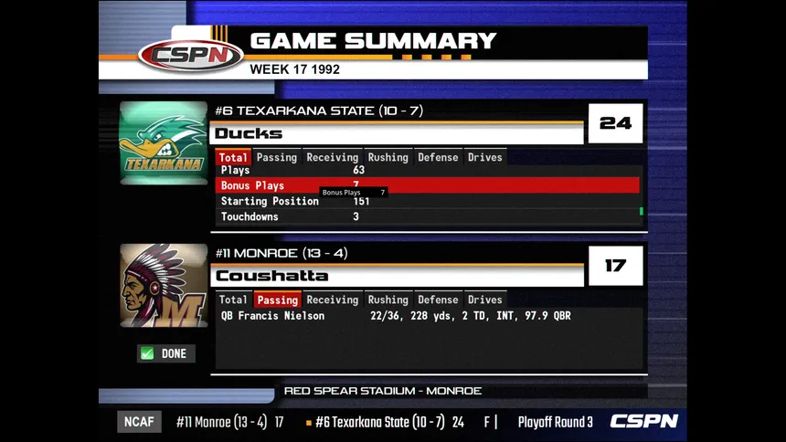 Скриншот 2 к игре Gridiron Masters '98