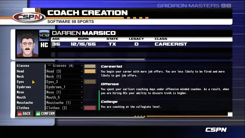 Скриншот 5 к игре Gridiron Masters '98