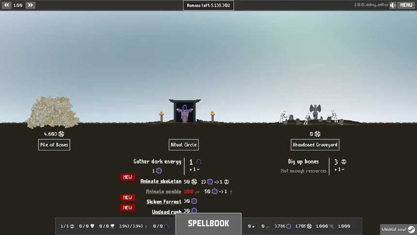 Скриншот 4 к игре Idle Bones Magic