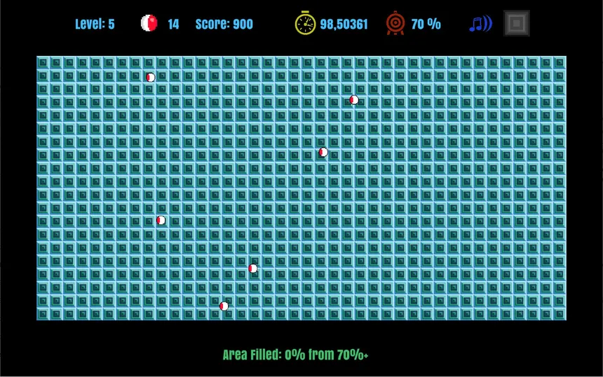 Скриншот 2 к игре Jezzball Classic Deluxe Edition